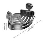 Suction Cup Bathroom Shelf Wall Mounted Three-story Storage Organizer Strong Load-bearing Stainless Steel Wall Corner Shelf