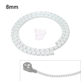 2m 8/10/16/22/28/32/42mm Cable Protector Wire Organizer Computer Cord Protective Bite Tube Clip Management Tool Spiral Winder
