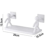 1PC 2PCS Self-adhesive Tape Buckle Holder Bathroom Shampoo Storage Racks Plastic Shelf Storage Organization Shelves Support