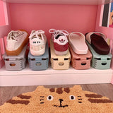 6/100Pcs Durable Adjustable Shoe Organizer Footwear Support Slot Space Saving Cabinet Closet Stand Shoes Storage Rack Shoebox