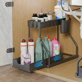 2026 Best-Selling Model -Layer Pull-Out Storage Rack for Kitchen, Office Desk, Bathroom Under-Sink Storage Rack