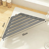 Foldable Drain Rack Kitchen Sink Organizer withTowel BarAdjustable Over Sink Drainer for Dishes, Glasses, Pots & Pans
