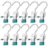 10/20/30PCS Stainless Steel Clothespins Laundry Clothes Pegs Hook Portable Hanging Clothes Clip Pants Socks Storage Clip