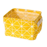 1pc Cotton Linen Fabric Waterproof Desktop Sundries Basket Storage Box Cosmetic Toy Organizer Underwear Socks Clothes Storagebag