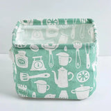 1pc Cotton Linen Fabric Waterproof Desktop Sundries Basket Storage Box Cosmetic Toy Organizer Underwear Socks Clothes Storagebag