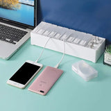 3041 Data Cable Storage Box Desktop Small Box Charger U Disk Drawer Grid Office Good Room Artifact