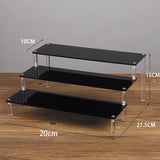 Acrylic Riser Display Stand Perfume Organizer Shelves for Amiibo Funko Figures Toys Cupcake Desserts Collection Cosmetic Jewelry