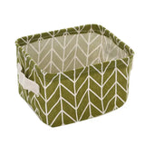 1pc Cotton Linen Fabric Waterproof Desktop Sundries Basket Storage Box Cosmetic Toy Organizer Underwear Socks Clothes Storagebag
