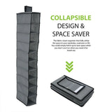 10 Layer Shoe Box Storage Hanging Bag Non-Woven Fabric Hanging Shoe Shelves Collapsible Wardrobe Storage Organizer for Shelves