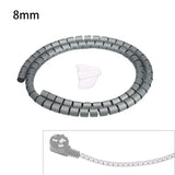 2m 8/10/16/22/28/32/42mm Cable Protector Wire Organizer Computer Cord Protective Bite Tube Clip Management Tool Spiral Winder