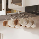 Minimalist Stainless Steel / Cup Holder for Water Cups, Mugs,Coffee Cups / Wall-Mounted for Storage, Organization Under Cabinets