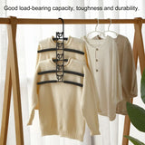 5pcs Heavy Duty Space-Saving Metal Hangers with Non-Slip Foam Pads - Multi-Layer Design for Coats, Sweaters, Suits, and T-Shirts