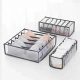 1-2PC 6/7/11 Grids Closet Organizer for Socks Home Separated Underwear Storage Box Jeans Bra Organizer Foldable Drawer Organizer