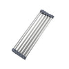 1 PCS Compact Stainless Steel Roll-Up Dish Drying Rack – Space-Saving, Multi-Functional Sink Storage, Rust-Proof & Easy Clean