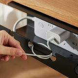 ISRTAO brand Under Desk Cable Management Cable Tray Under Desk With Clamp Power Strip Cord Holder Holder No Drilling Sturdy Spac