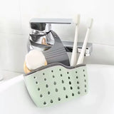 No-Drill Sponge & Brush Holder with Drainage, Adjustable Over-Sink Rack for Faucet, Quick Install