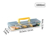 WORTHBUY Multifunctional Tool Organizer Transparent Tool Storage Case With Handle Tools Dustproof Storage Box Large Capacity