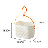 Plastic Hanging Basket Storage Bin Hanging Shower Caddy Organizer Basket with Hook for Pantry Bathroom Dorm Room