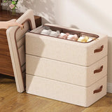 Under Bed Shoe Storage Organizer For Closet Shoes Container Boxes With Sturdy Handles And Clear Window,Foldable Shoe Rack Holder